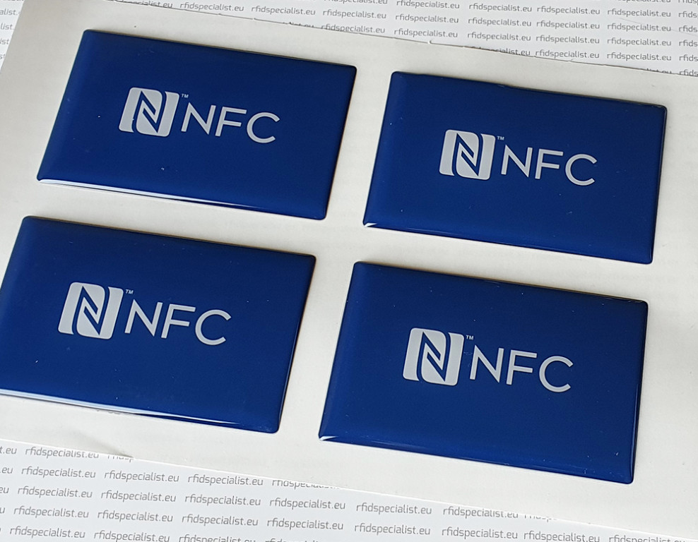 Golden/Silver Epoxy NFC Tags for metal - Custom printed